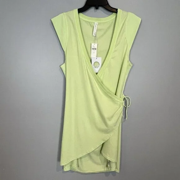 Anthropologie | Dresses | Daily Practice By Anthropologie Montauk Vneck  Dress Size Medium Lime Green Nwt | Poshmark